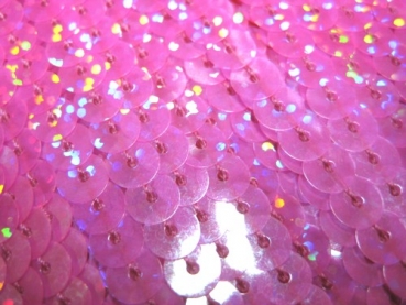 Paillettenband Neon Holo pink einreihig 1